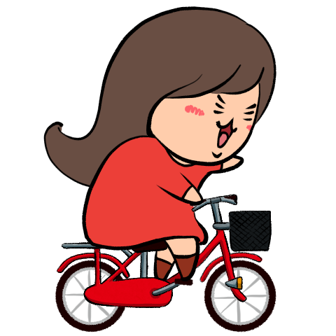 自転車に乗るイラスト